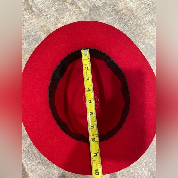 Genuine Effanem Crusher Hat Scarlet Red 100% Wool Size Large Made In USA - Picture 8 of 11